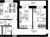 Своя 2-х комнатная квартира, имеется черновая отделка, есть кадастр, фотография 3