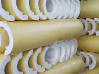 Теплоизоляция скорлупа Издел.: труба; отвод; врезка; переход; тройник..., Разм.: 21,3...мм