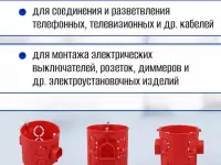 КУ1102-Коробка установочная(подрозетник) HEGEL  68 x 60 мм от ЧП Elektro Potential, фотография 9
