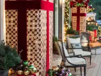 Предлагаем Вашему вниманию новогоднее световое оформление фасада зданий! И снежинки, и сосульки, и яркий дождик и большо, фотография 2