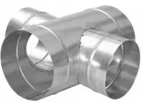 Крестовина воздуховода, Разм.: 250; 315; 200; 160... мм, L: 0,24; 0,16; 0,28; 0,185... м