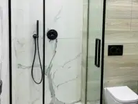 Душевые кабины из толстого прочного каленного стекла. Современные душевқе кабины и перегородки для ванной. Тел, фотография 5