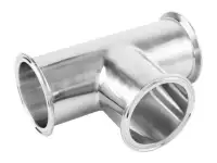 Тройник нержавеющий Разм.1: 108х4; 133х4; 57х3; 76х3.5...мм, Вид: пресс; короткий...