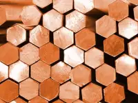 Медный шестигранник, Марка: М1; М2; М3; М1м; М1т, Размер: 5-50 мм, Способ произ-ва: горячекатанный