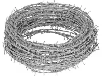 Колючая однорядная проволока, D: 2,8; 2; 1,6; 1,8... мм, Станд.: ГОСТ 285-69