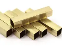 Трубы латунные профильные, Сторона А: 20 мм, Сторона Б: 20 мм, s 2 мм, Марка: Л63, L 3 м, Вид: квадратные