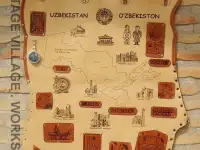 Карта Узбекистана из кожи., фотография 2