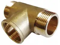 Тройник латунный D3: 8-65 мм, D3: 10-63 мм, D3: 10-63 мм, Способ присоед.: цанга...