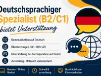 Deutschsprachiger Spezialist (B2/C1) bietet Untersttzung