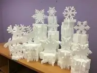 Новогодний декор из пенопласта, фотография 10