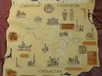 Карта Узбекистана из кожи., фотография 4