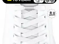 Шнурки эластичные  с фиксатором, широкие, для спорта и повседневной носки