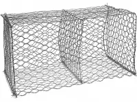 Оцинкованная габионная сетка, D 0,6-5 мм, Раскрой: 0.3х0.5; 0.3х1; 0.5х3... мм, Ячейка: 6х8; 8х10... мм