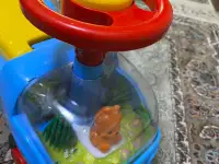 Машинка каталка детская Толокар, прозрачный капот, с мишкой, фотография 5