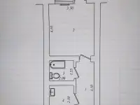 Однокомнатная кирпич 1 этаж 34 квм галерейка, Сергели-2