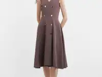 Платье женское, летнее на запах, повседневное праздничное, миди,хлопок, фотография 6