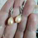 Жемчужные серьги из серебра 925 пробы!, фотография 2