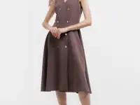 Платье женское, летнее на запах, повседневное праздничное, миди,хлопок, фотография 8