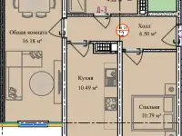 срочно продается 2х комнатная квартира, Бектемирский район, фотография 3