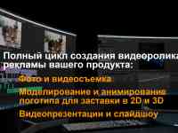 Полный цикл создания видеоролика рекламы вашего продукта