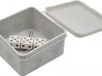 КР-2403 85х85х40мм  разветвительная  IP66 HEGEL атмосферостойкая Защита от УФ,ударопрочная, фотография 3