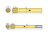 Хвостовик аналог Sandvik/Tamrock HL 500 F, HL 500