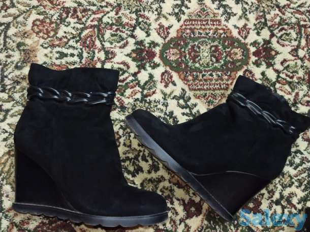 Натуральная кожаная и замшевая полусапожки, фотография 4