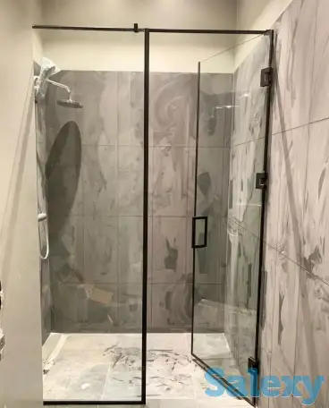 Душевые кабины из толстого прочного каленного стекла. Современные душевқе кабины и перегородки для ванной. Тел, фотография 1