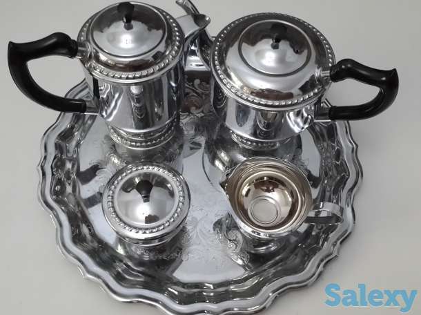 Мельхиоровый чайно-кофейный сервиз СССР., фотография 8
