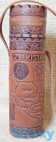 Кожаный тубус ручной работы., фотография 7