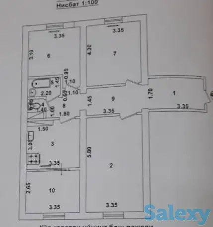 Паркентский,Корзинка,3-комнатная,1/9,85 м²,улучшенная,парковка, фотография 10