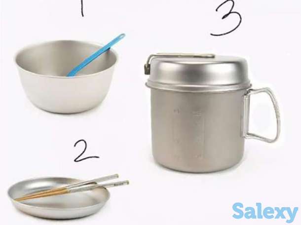 Snow Peak (Япония): Набор посуды Trek Titanium для туризма, фотография 1