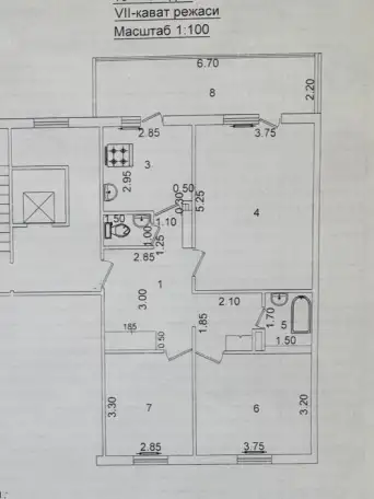 3-комнатная квартира на ул. Богишамол, мечеть Бодомзор, фотография 1