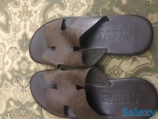 Мужские кожаные шлепанцы 42 размер, фотография 2