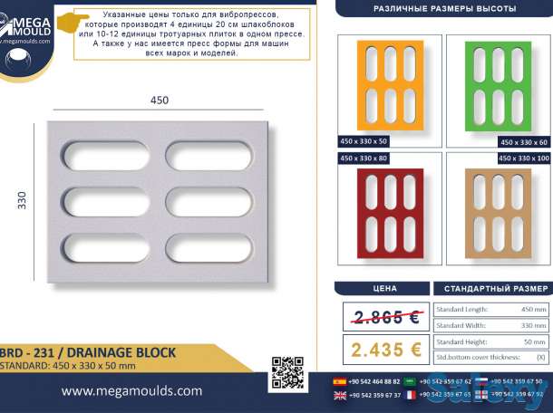 Пресс формы для газонной решетки- водосточной решетки, фотография 2