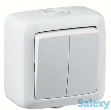 Ультратонкие розетки и выключатели открытой установки степень защиты IP44 от HEGEL, фотография 2