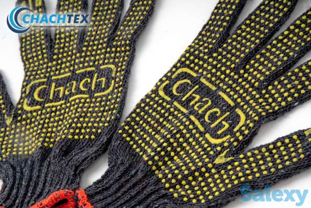 Перчатки рабочие хб с ПВХ нанесением от производителя, фотография 2