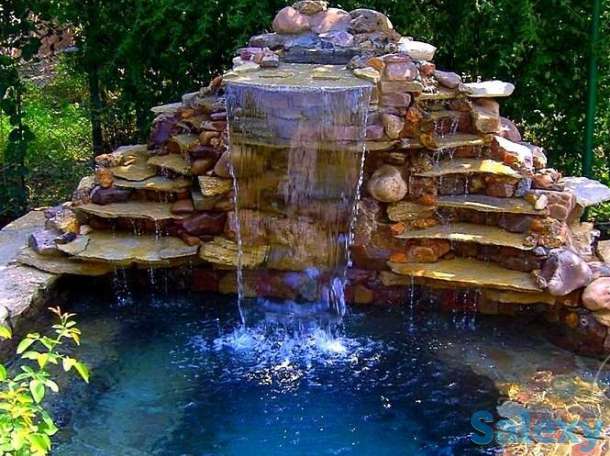 Посев газона, цветники, клумбы, рокарии, альпинарии. Делаем искусственные водопады и барельефы. Установка систем авто по, фотография 7