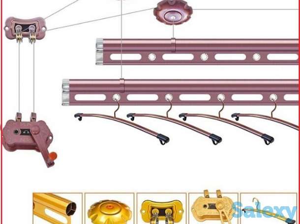 Manual clothes drying rack, фотография 3