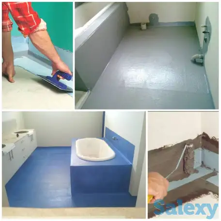 Гидроизоляция в Ташкенте. -гидроизоляция балконов квартир от плесени и сырости -гидроизоляция ванной комнаты и стен -гид, фотография 2