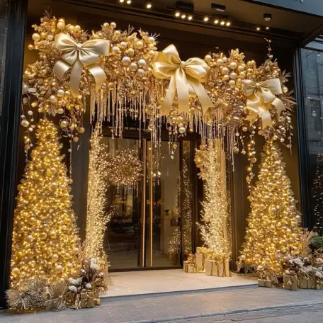 Предлагаем Вашему вниманию новогоднее световое оформление фасада зданий! И снежинки, и сосульки, и яркий дождик и большо, фотография 8