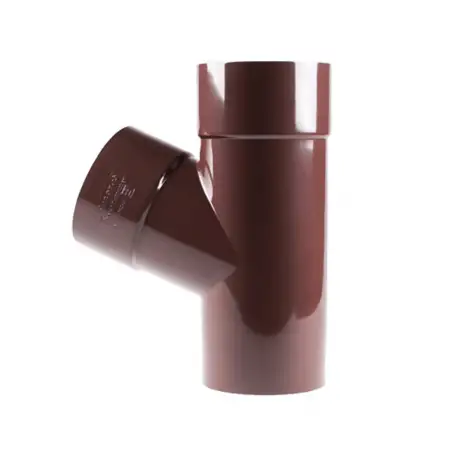 Тройник водосточный D3: 90-220 мм, Матер.: ПВХ; медь; цинк-титан; сталь, D3: 80-100 мм, фотография 1