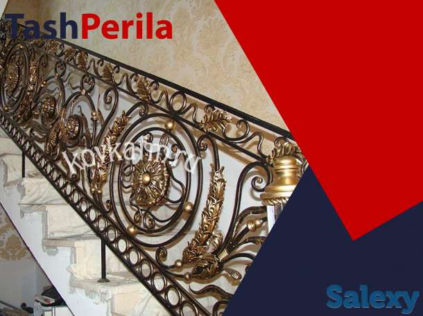 Перила из чёрного металла в ташкенте на заказ, фотография 13