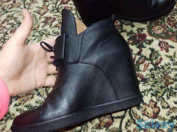 Натуральная кожаная и замшевая полусапожки, фотография 2