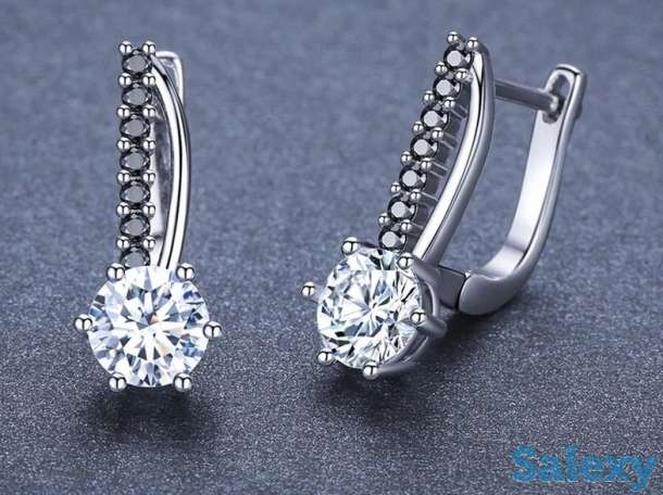 Сережки из серебра 925 пробы, фотография 2