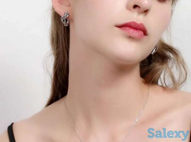 Красивые серьги из серебра 925 пробы, фотография 4