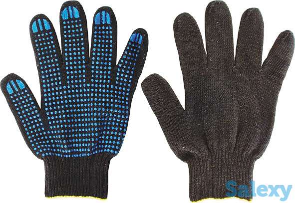 Перчатки вязанные хб 56 гр С ПВХ, фотография 3