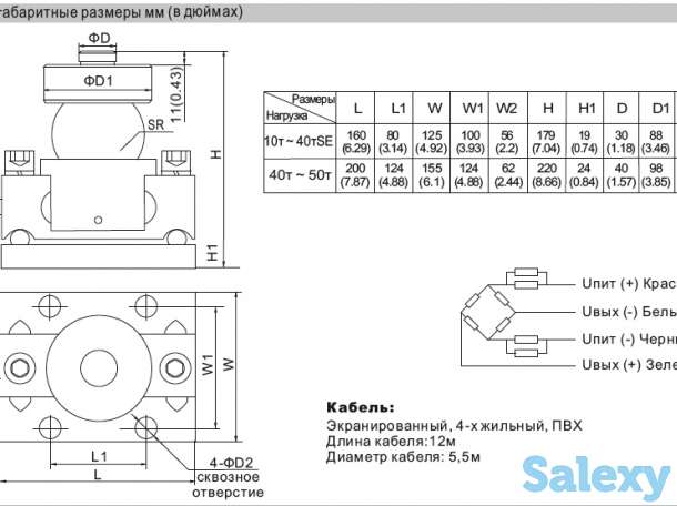 HM9A - балочный двухопорный тензометрический датчик на изгиб, фотография 3