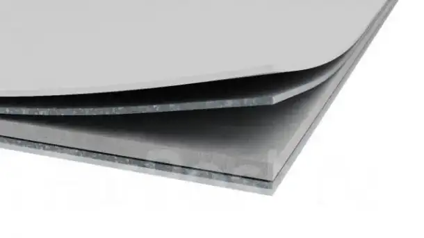 ПВХ-металл PLASTFOIL FERROPLAST 1000x2000 метал-0,6 мм,пвх0,8 RAL 7030, фотография 2