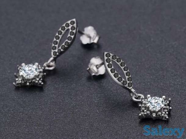 Серьги из стерлингово серебра 925 пробы, фотография 3